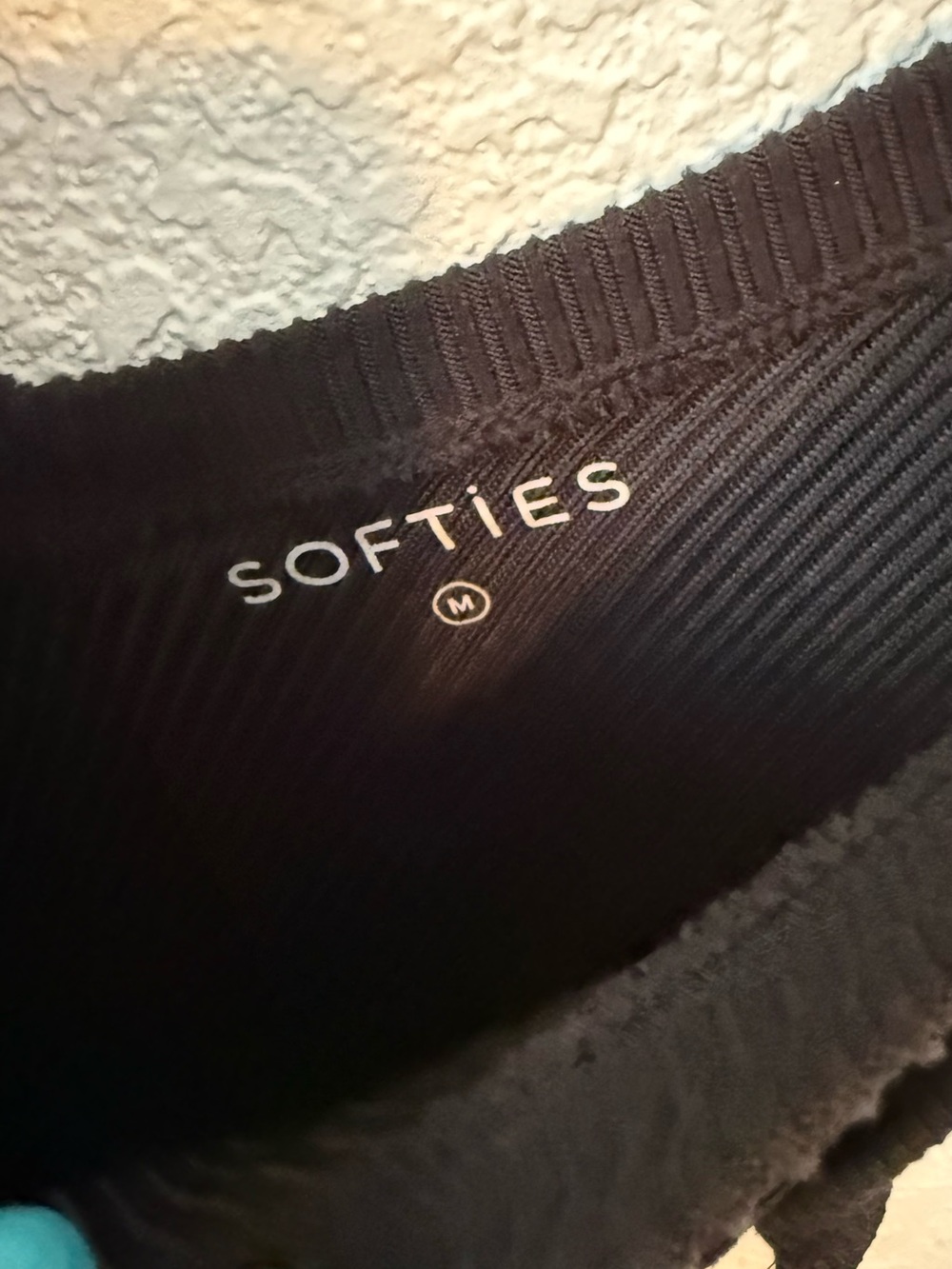 Women’s Black Ribbed V-Neck Tank Top by Softies - Picture 4 of 5
